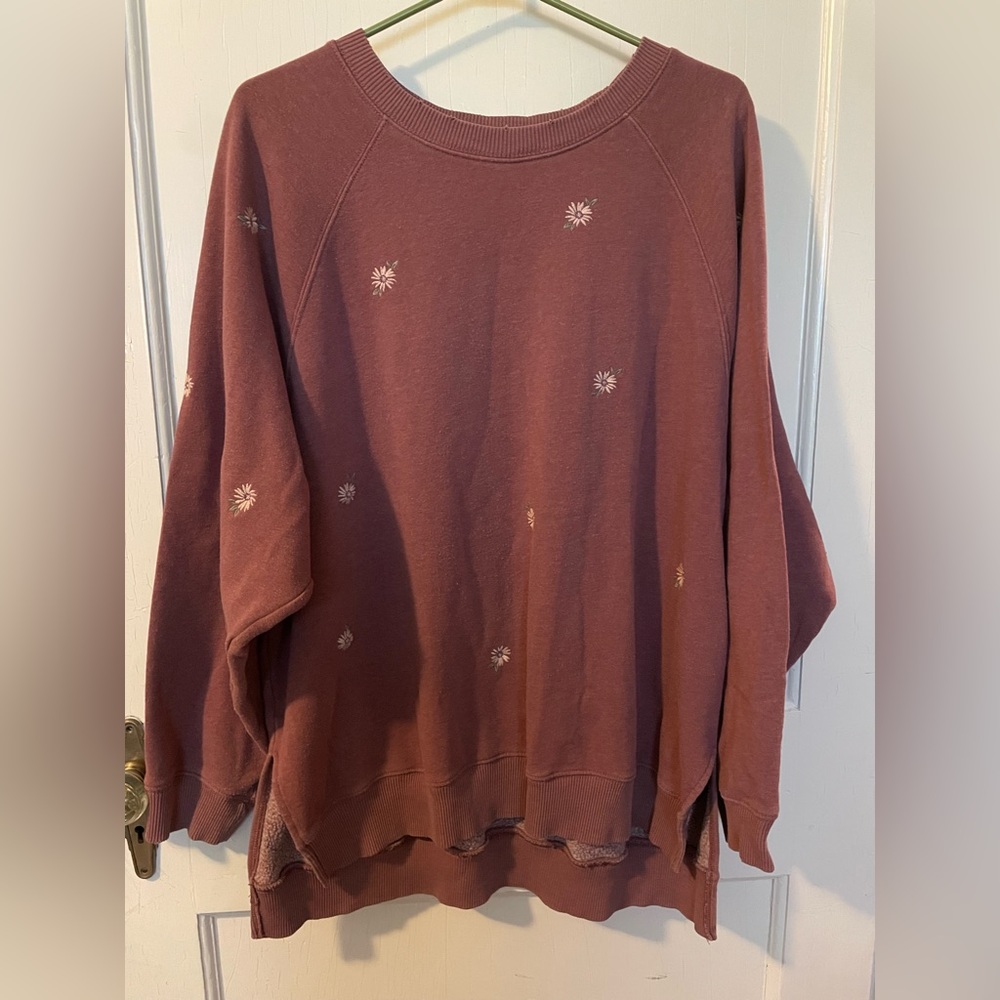 American Eagle Sweatshirt with Flowers